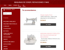 Tablet Screenshot of maquinasdecoseryrefacciones.com